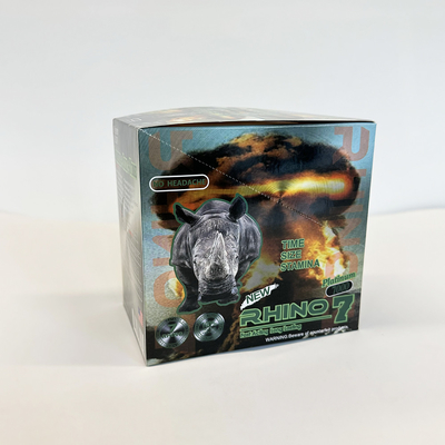 Confezione personalizzata di Rhino 69 Male Enhancement Pills Scatola di conservazione con lenti per un imballaggio efficace