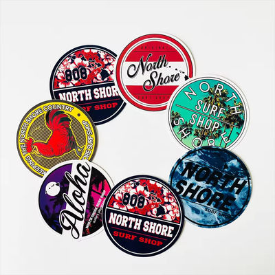 Adesivi per etichette impermeabili personalizzabili Stampa a colori pieni Adesivi per etichette lucide